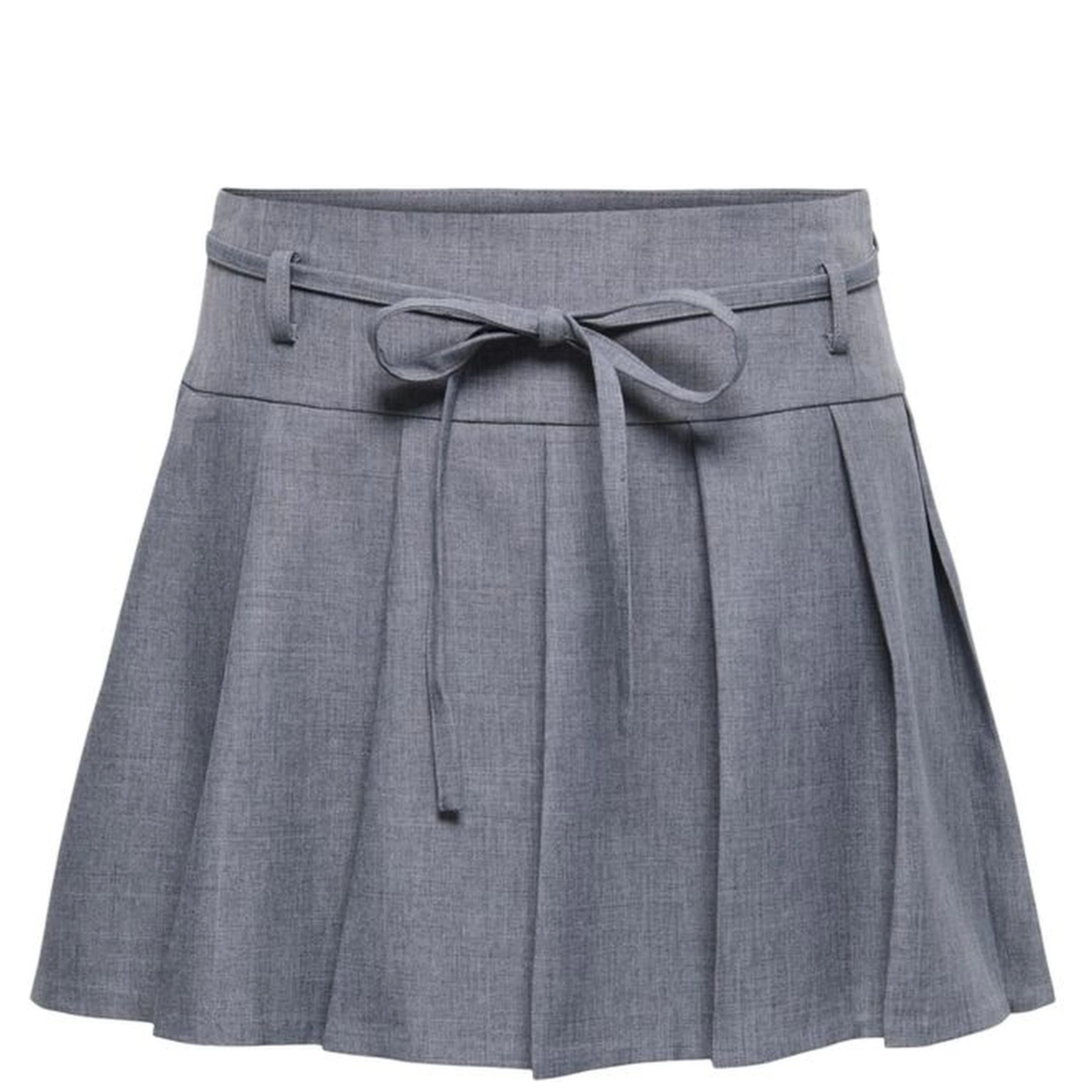 Gray Recycled Polyester Mini Skirt