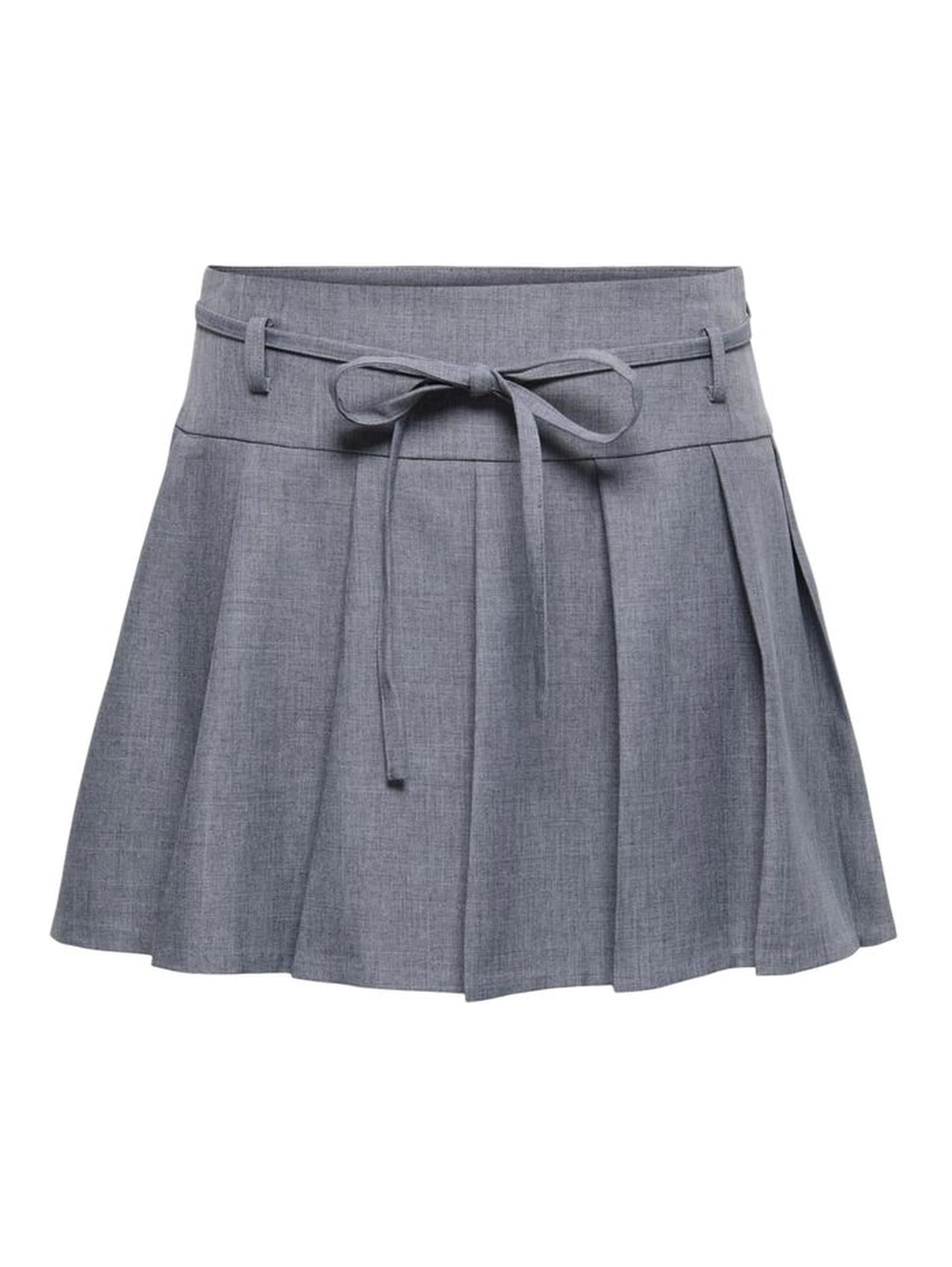 Gray Recycled Polyester Mini Skirt