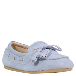Blue Suede Leather Platform Pumps