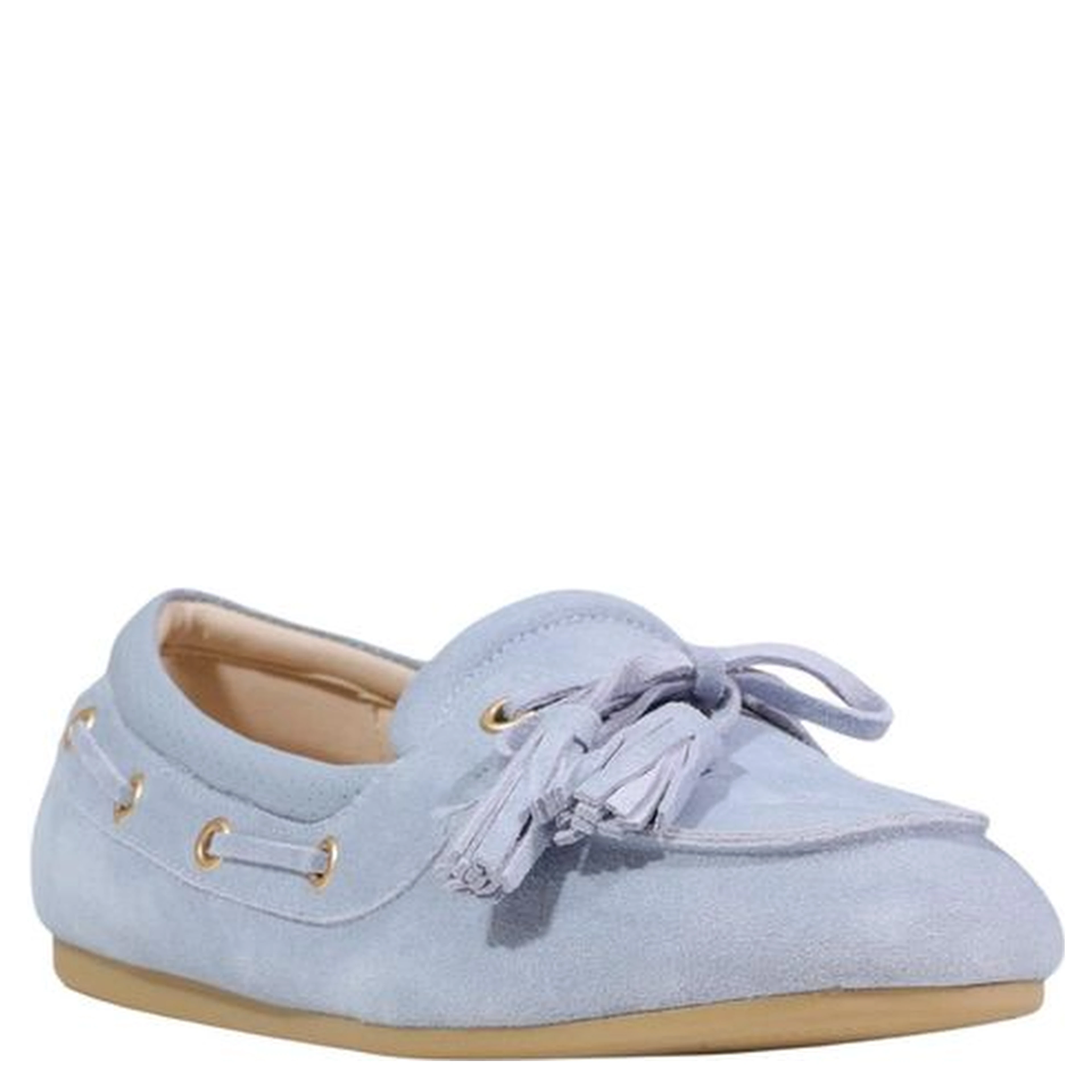 Blue Suede Leather Platform Pumps