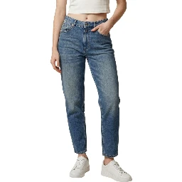 Blue Cotton Relaxed Fit Jeans