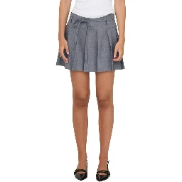 Gray Recycled Polyester Mini Skirt