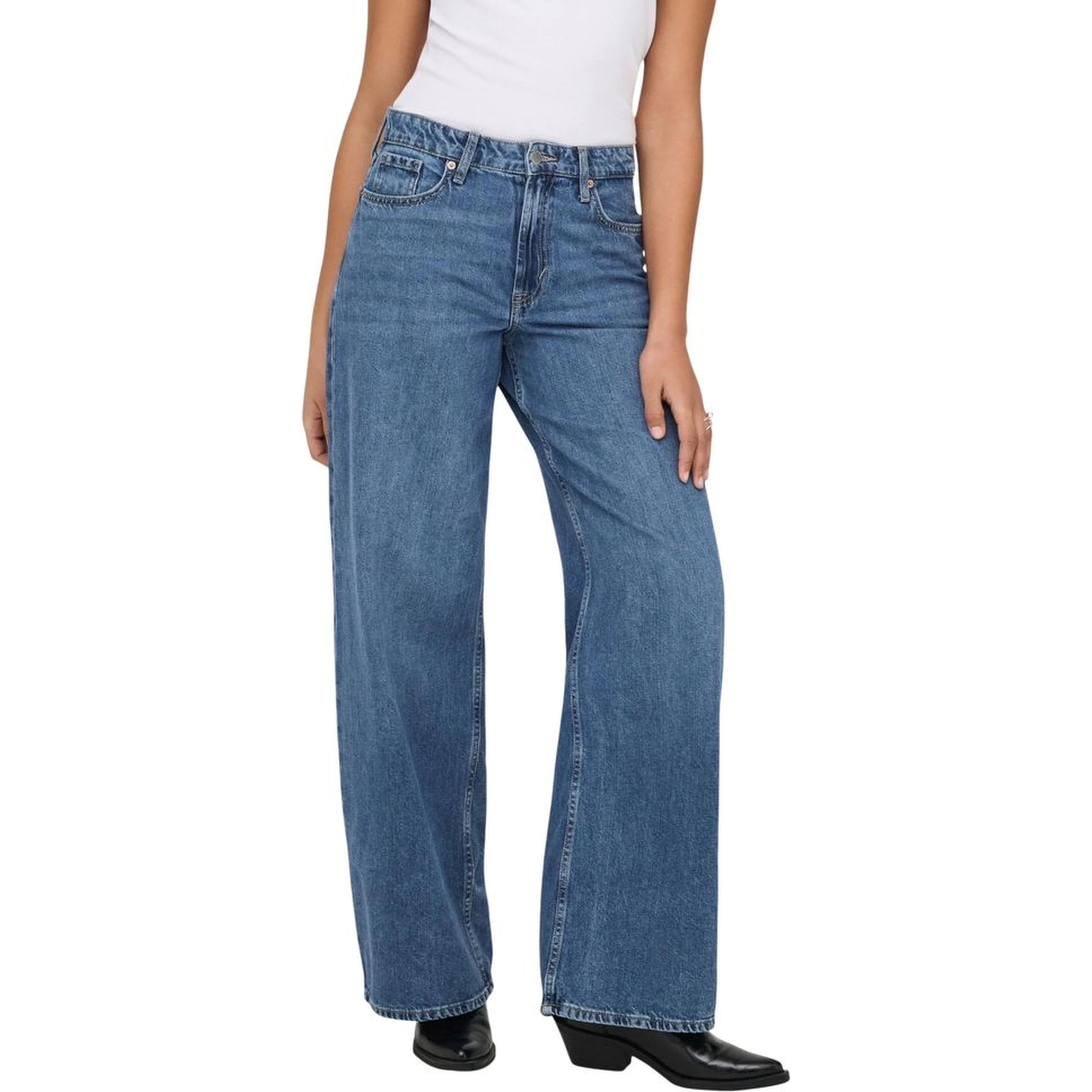 Blue Cotton Relaxed Fit Jeans