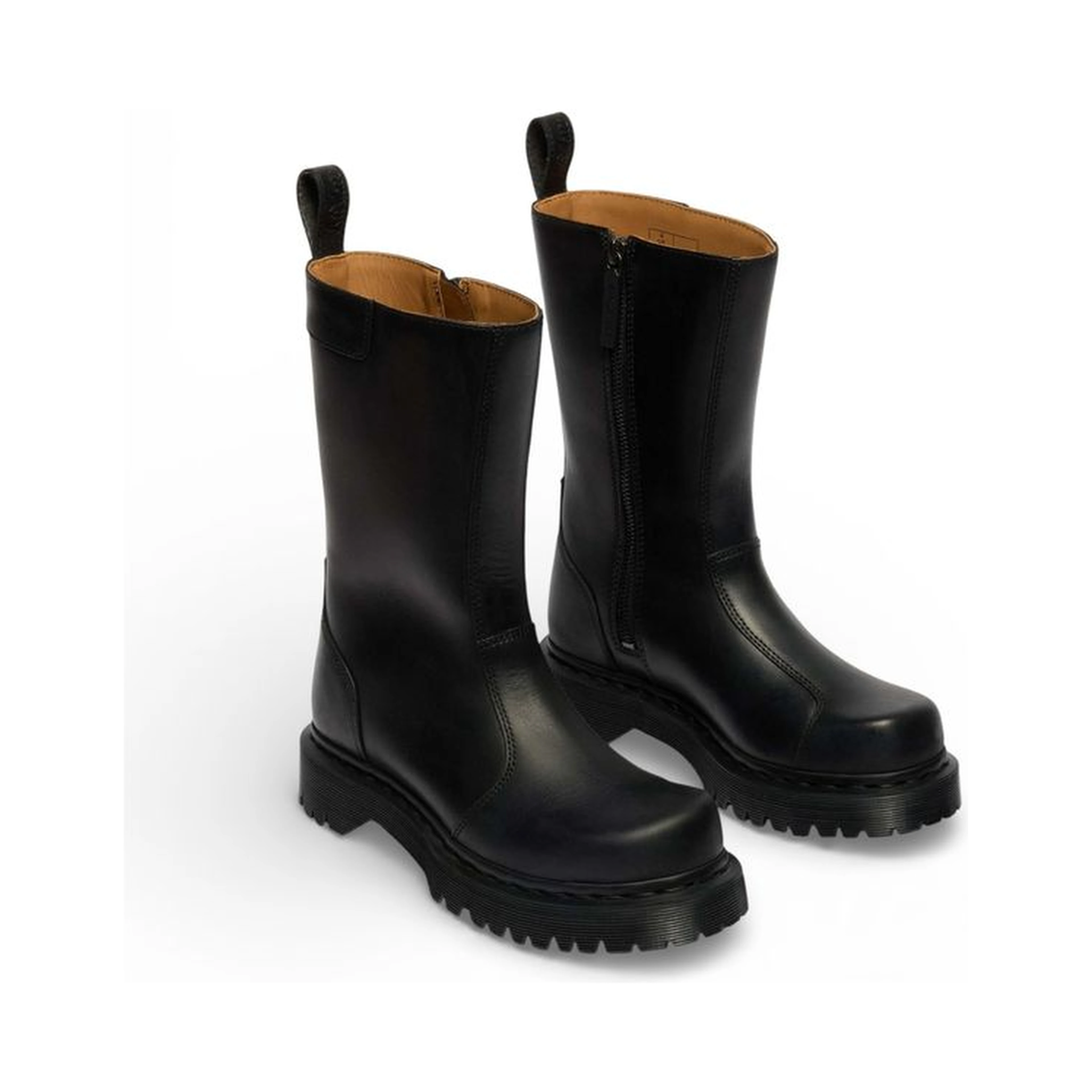 Black Leather Ankle Boots