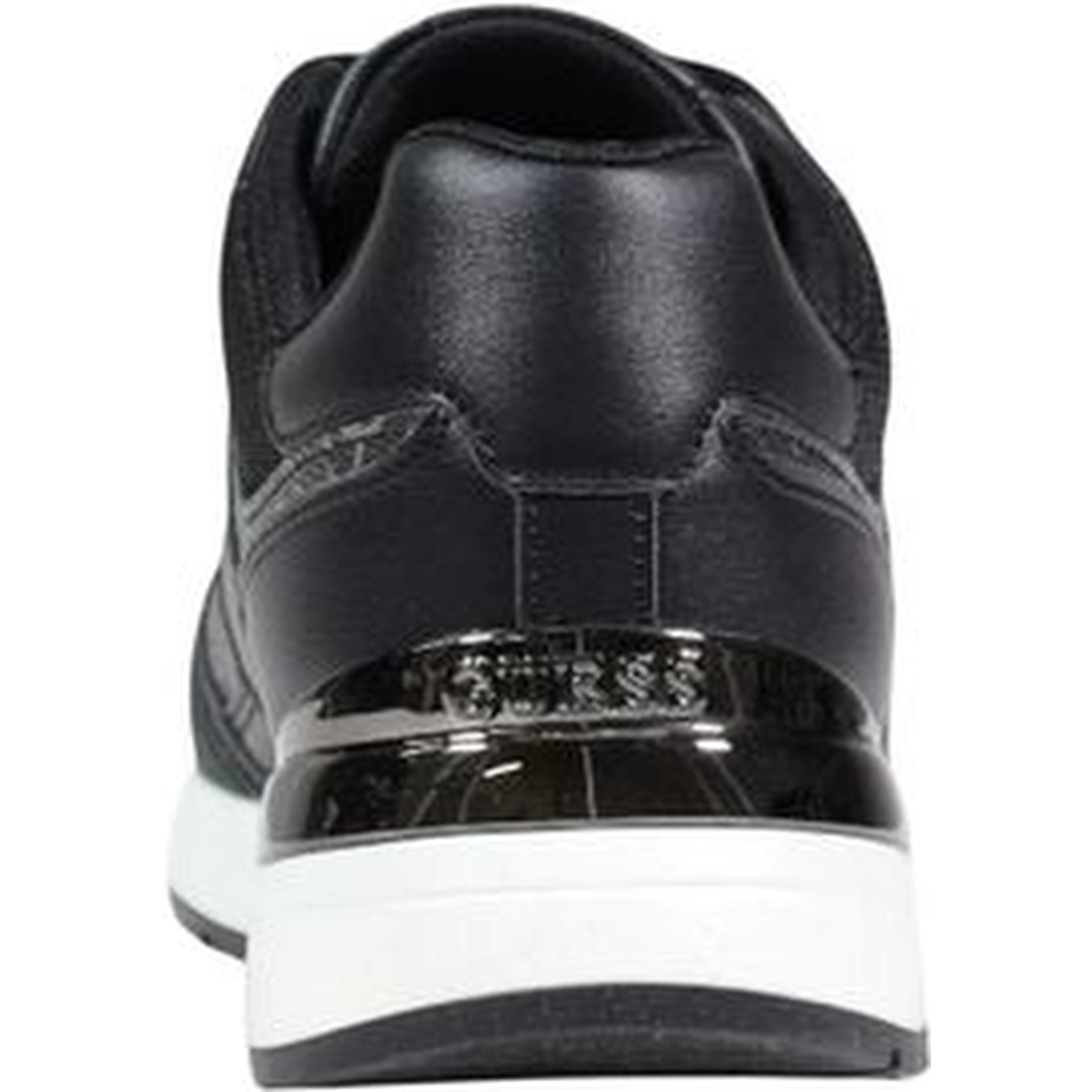Gray Leather Athletic Sneakers