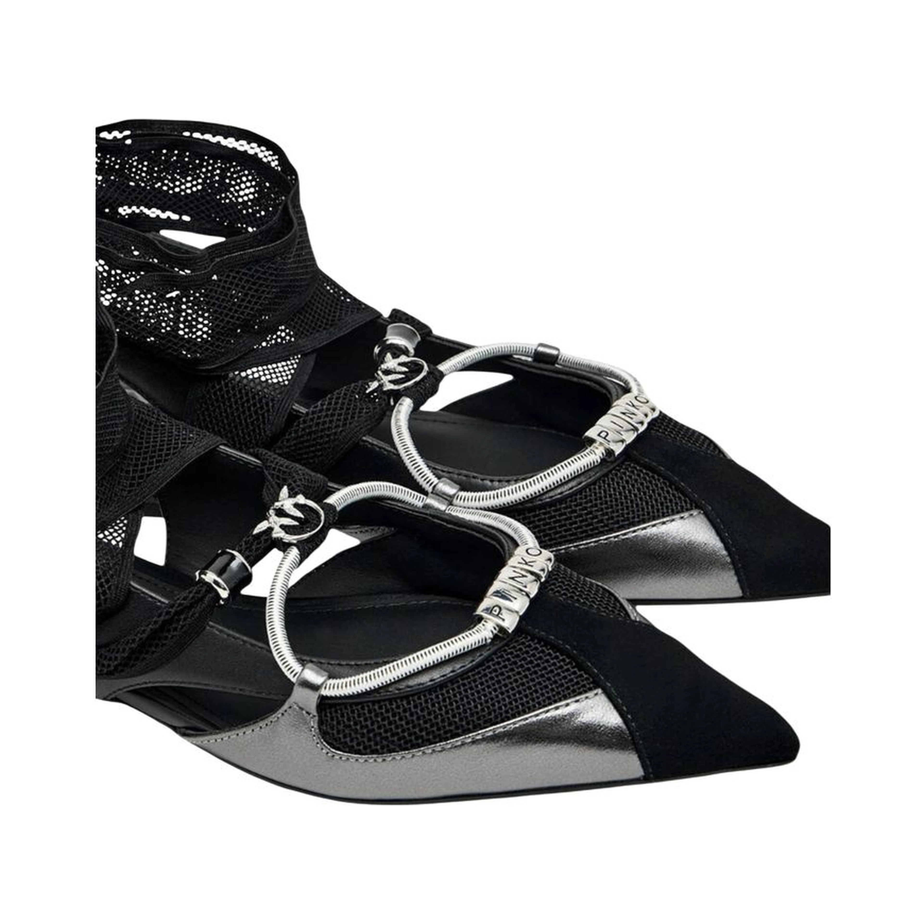 Black Leather Ballet Flats