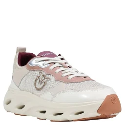 Beige Leather Chunky Sneakers