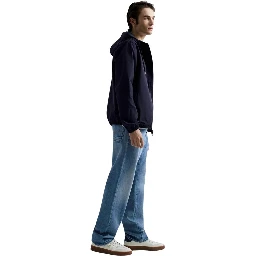 Blue Polyester Shell Jacket