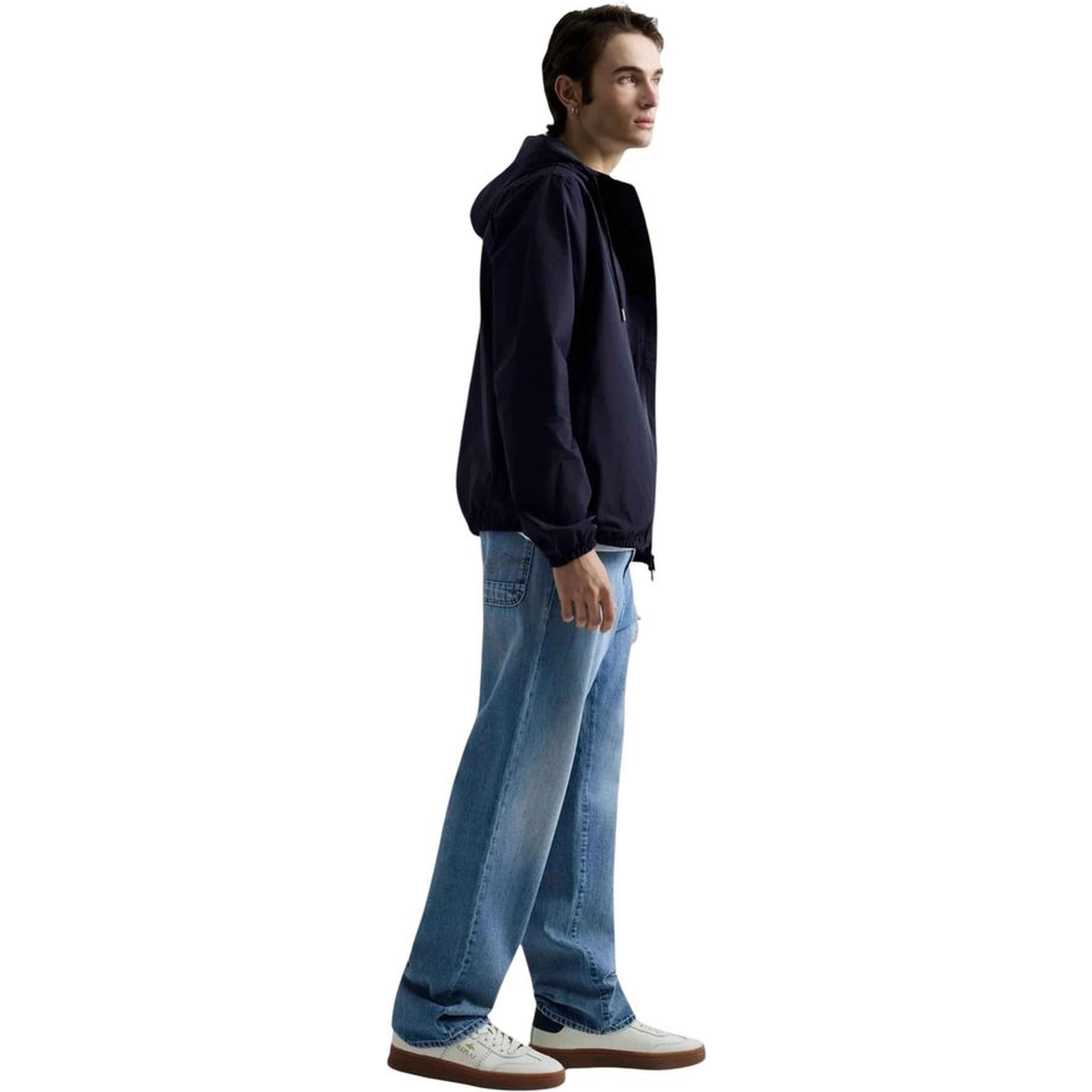 Blue Polyester Shell Jacket