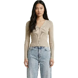 Beige Viscose Cardigan