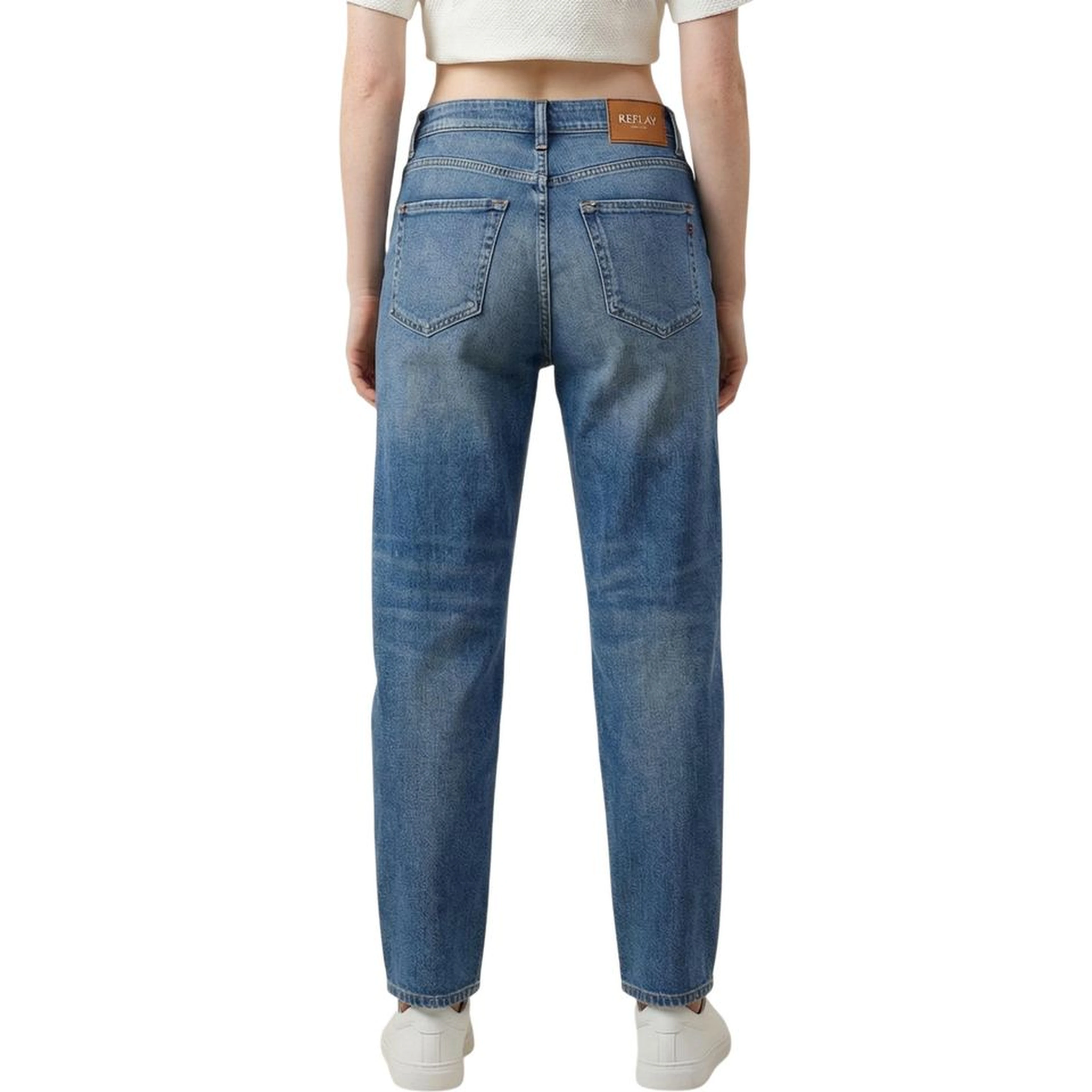 Blue Cotton Relaxed Fit Jeans