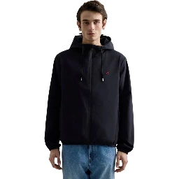 Black Polyester Shell Jacket
