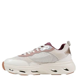 Beige Leather Chunky Sneakers
