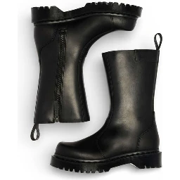 Black Leather Ankle Boots