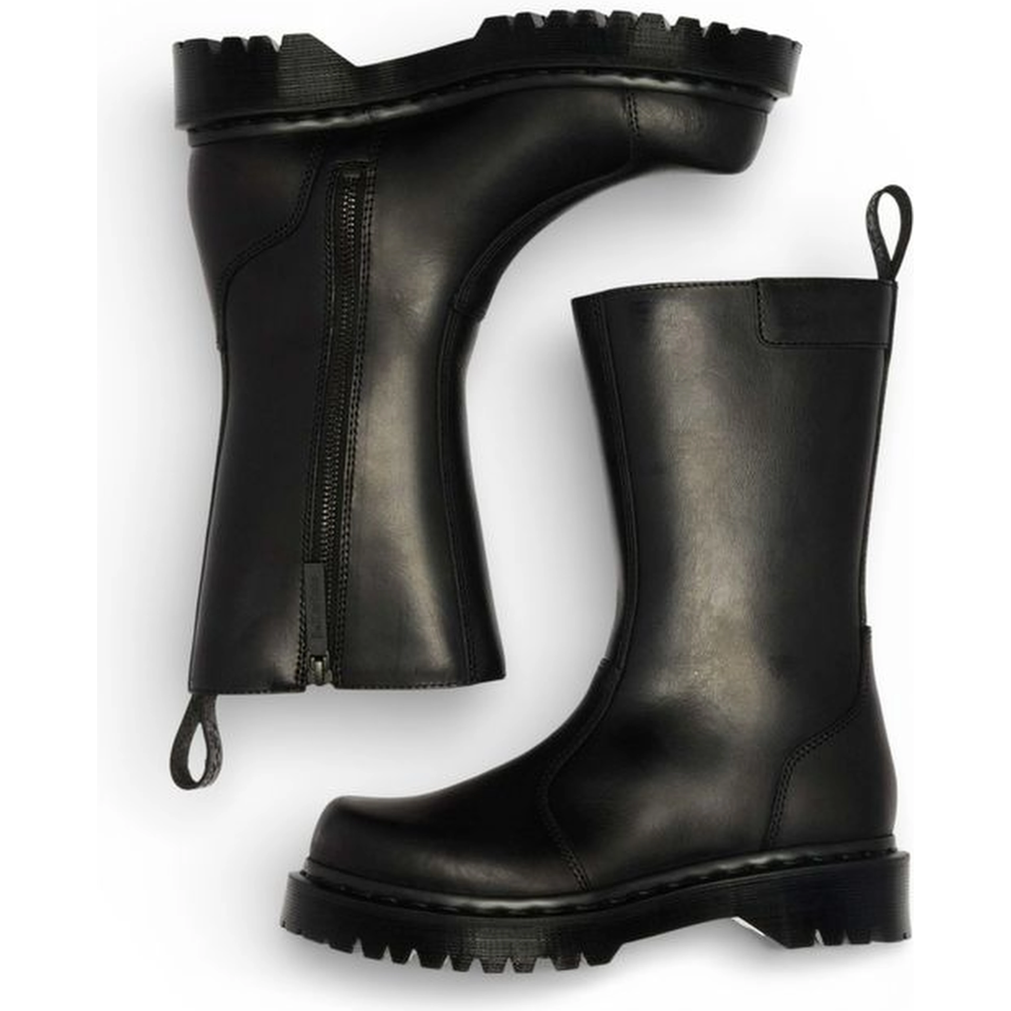 Black Leather Ankle Boots