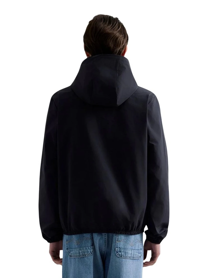 Black Polyester Shell Jacket