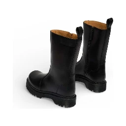 Black Leather Ankle Boots