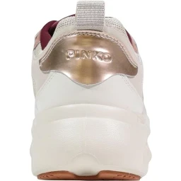 Beige Leather Chunky Sneakers