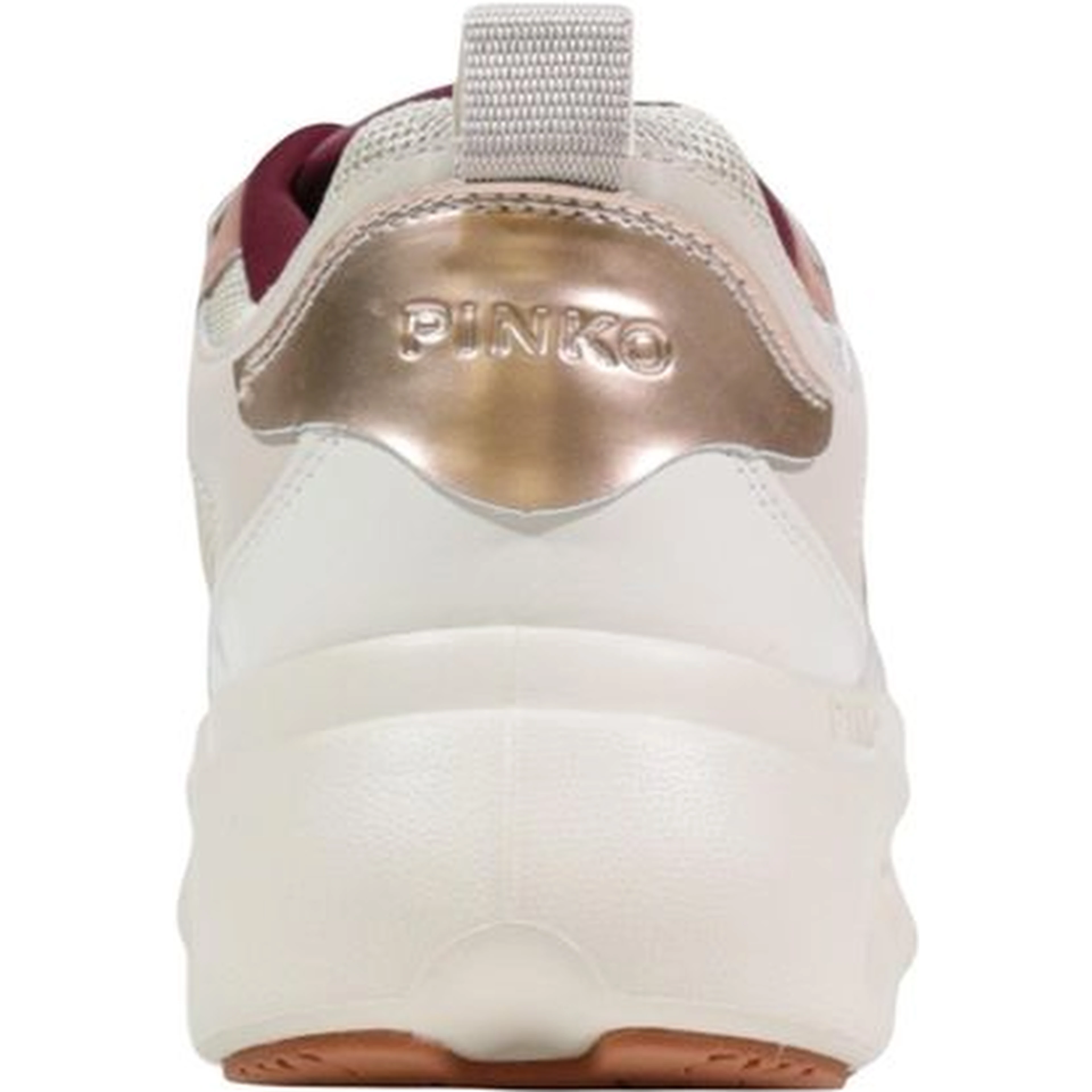 Beige Leather Chunky Sneakers