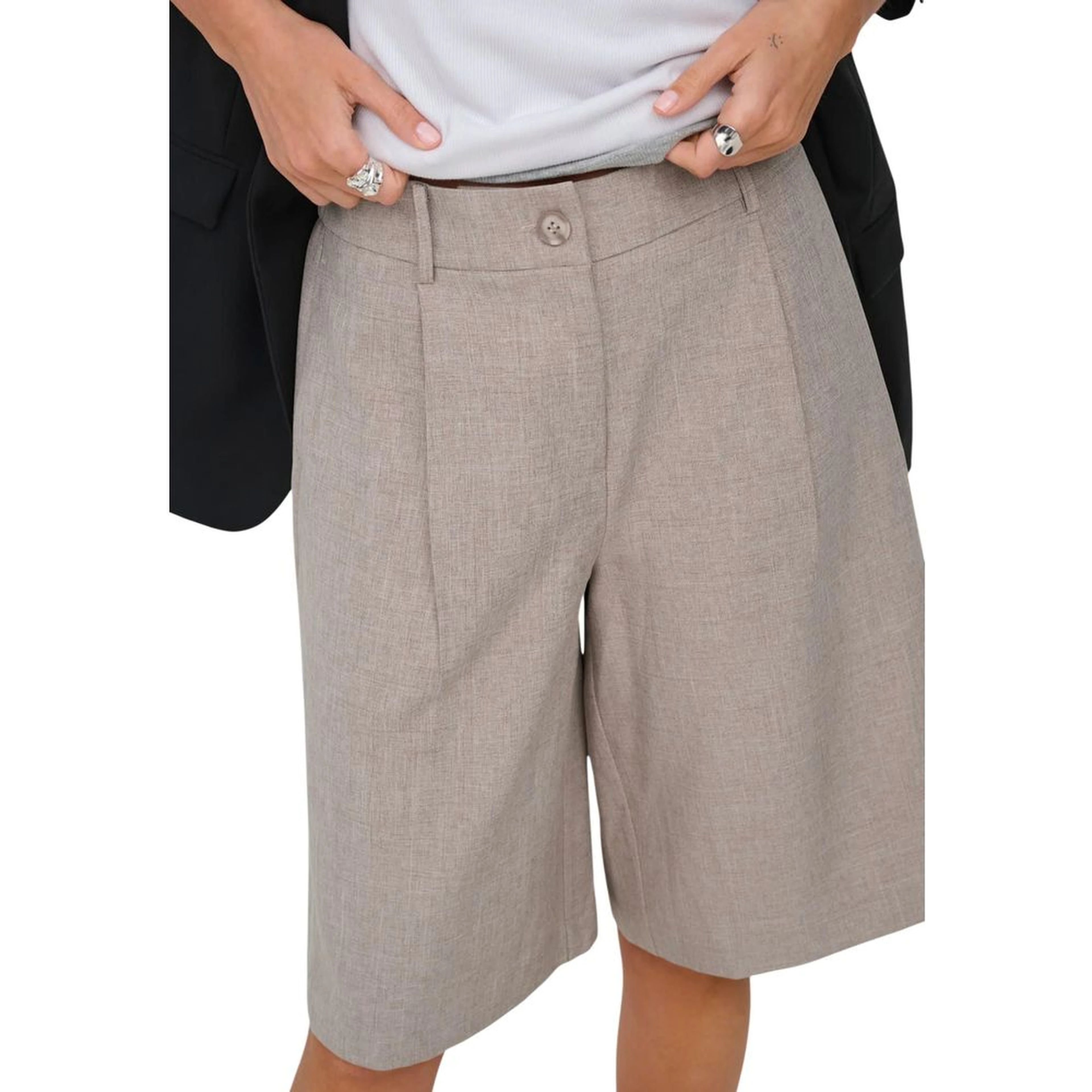 Gray Recycled Polyester Bermuda Shorts