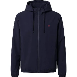 Blue Polyester Shell Jacket