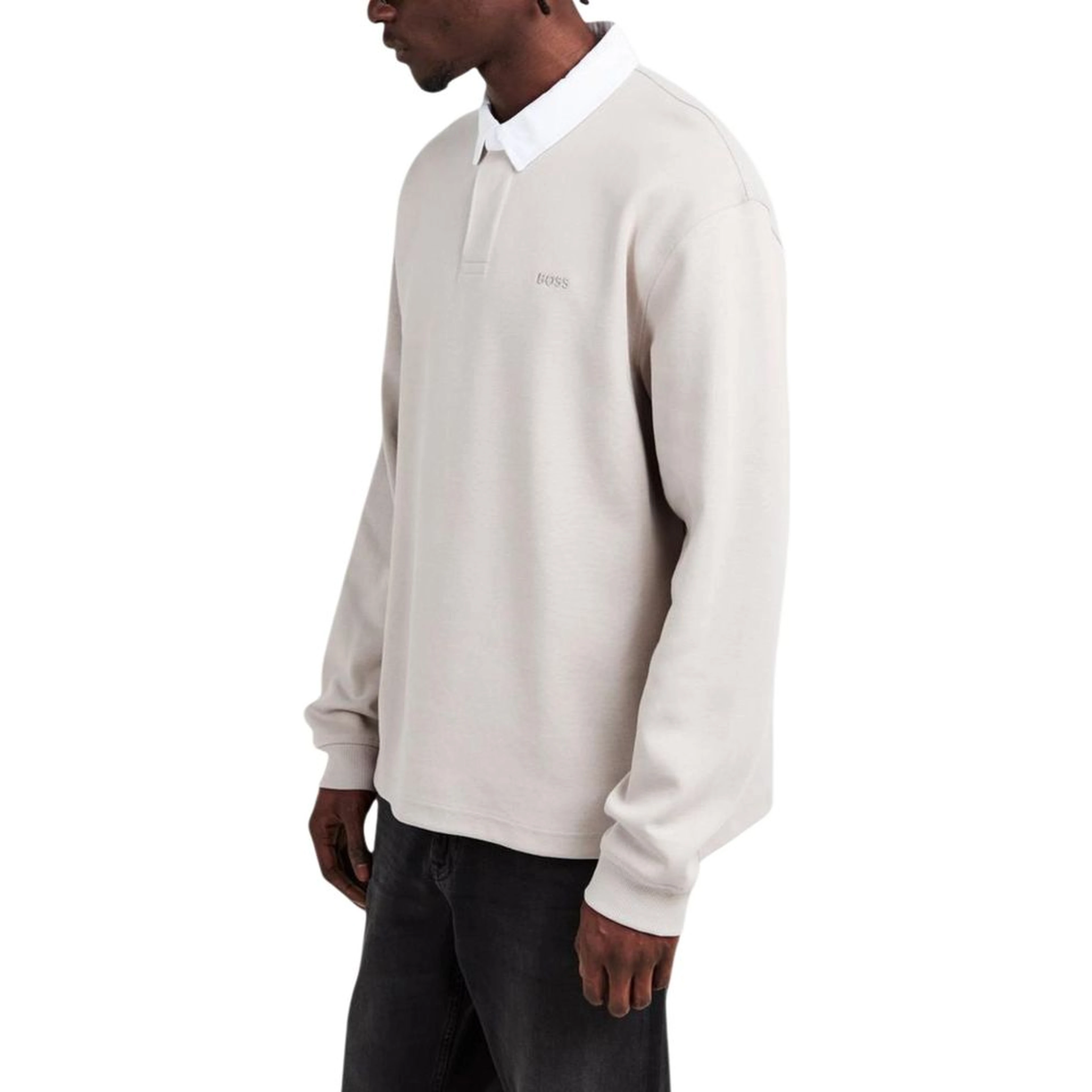 Gray Cotton Polo Shirt
