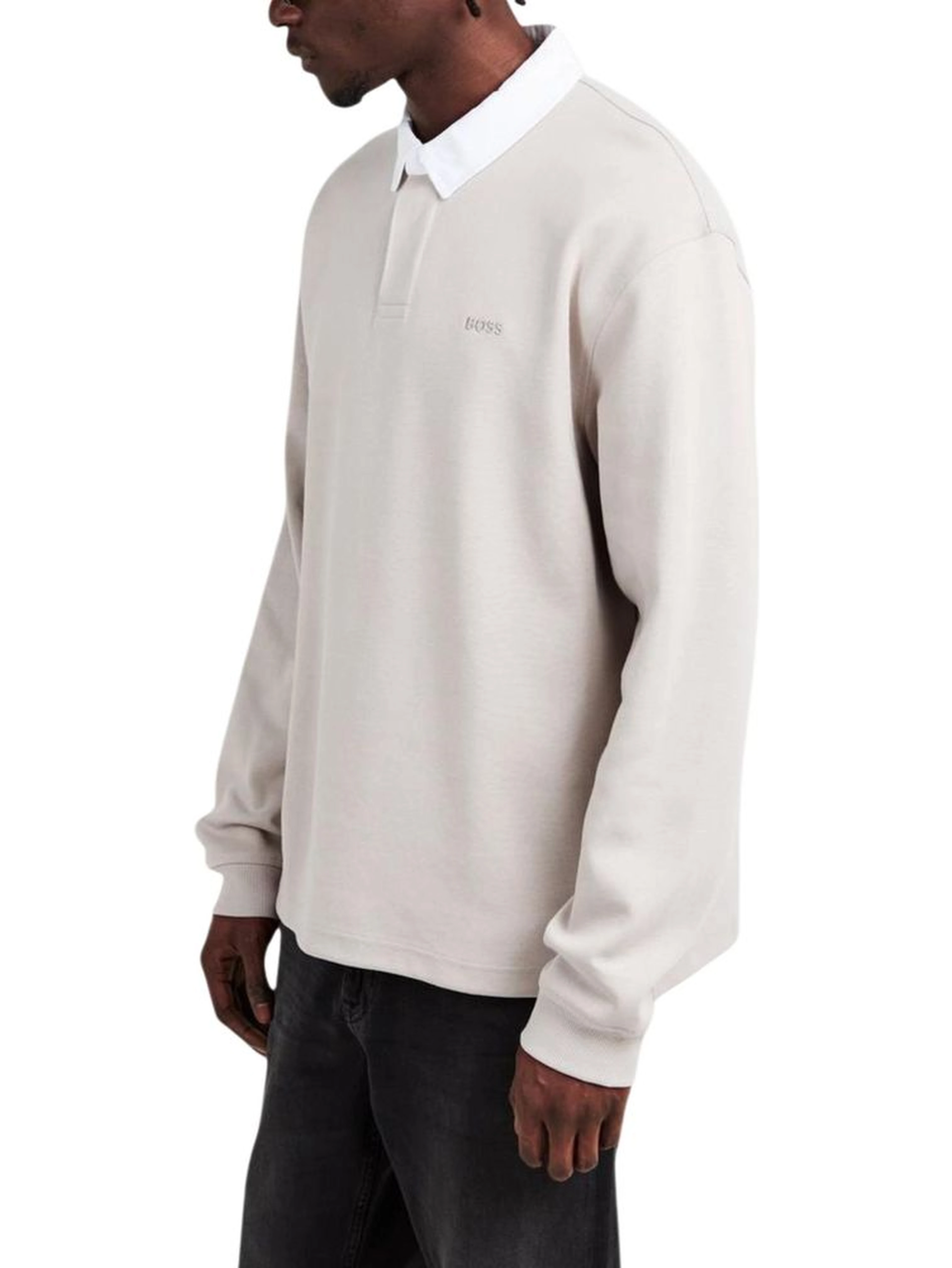 Gray Cotton Polo Shirt