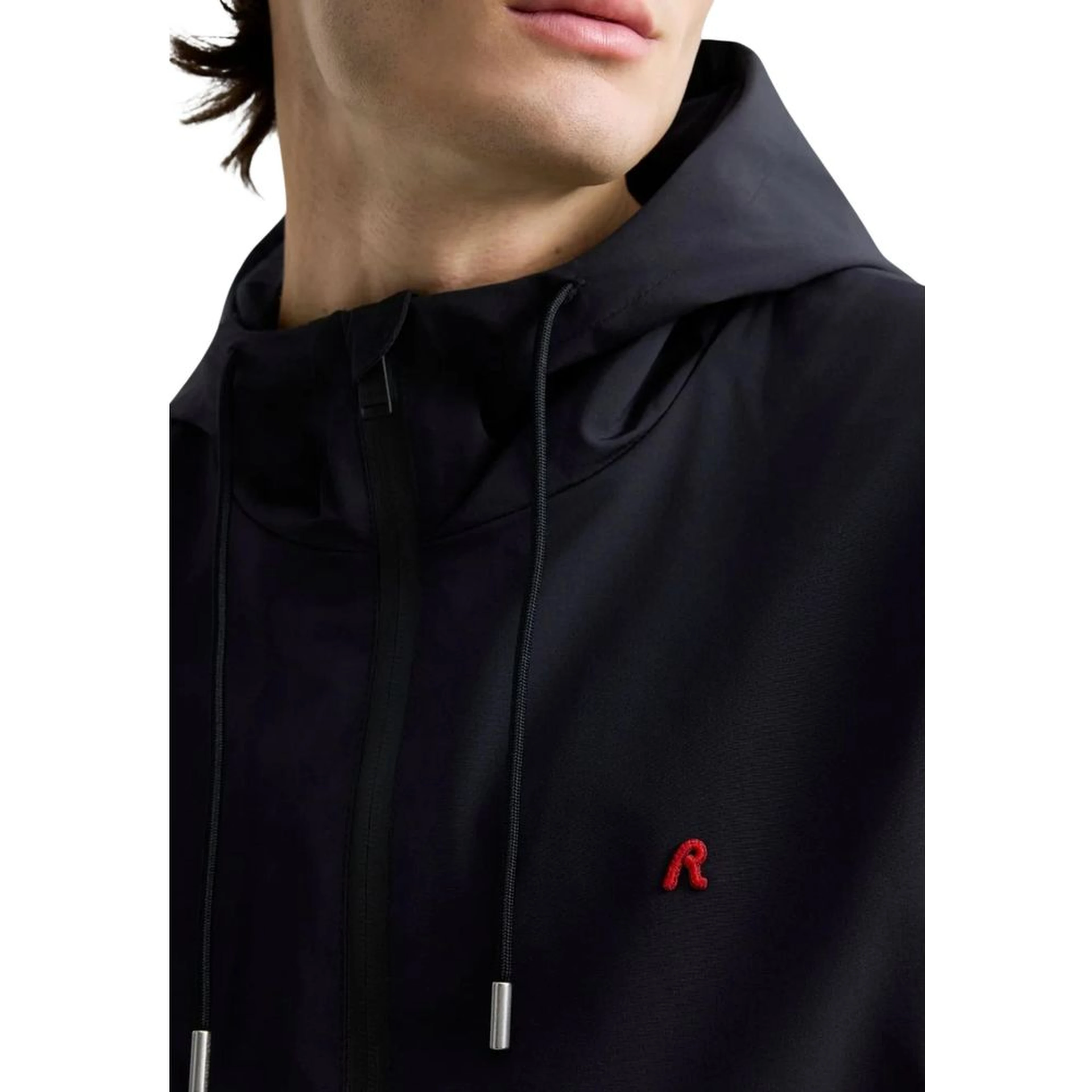 Black Polyester Shell Jacket