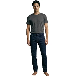 Blue Cotton Skinny Jeans