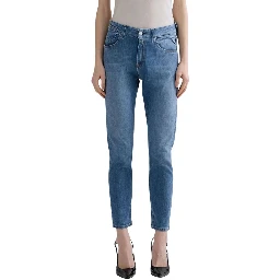 Blue Cotton Skinny Jeans