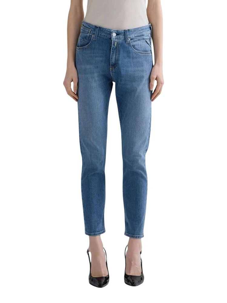 Blue Cotton Skinny Jeans