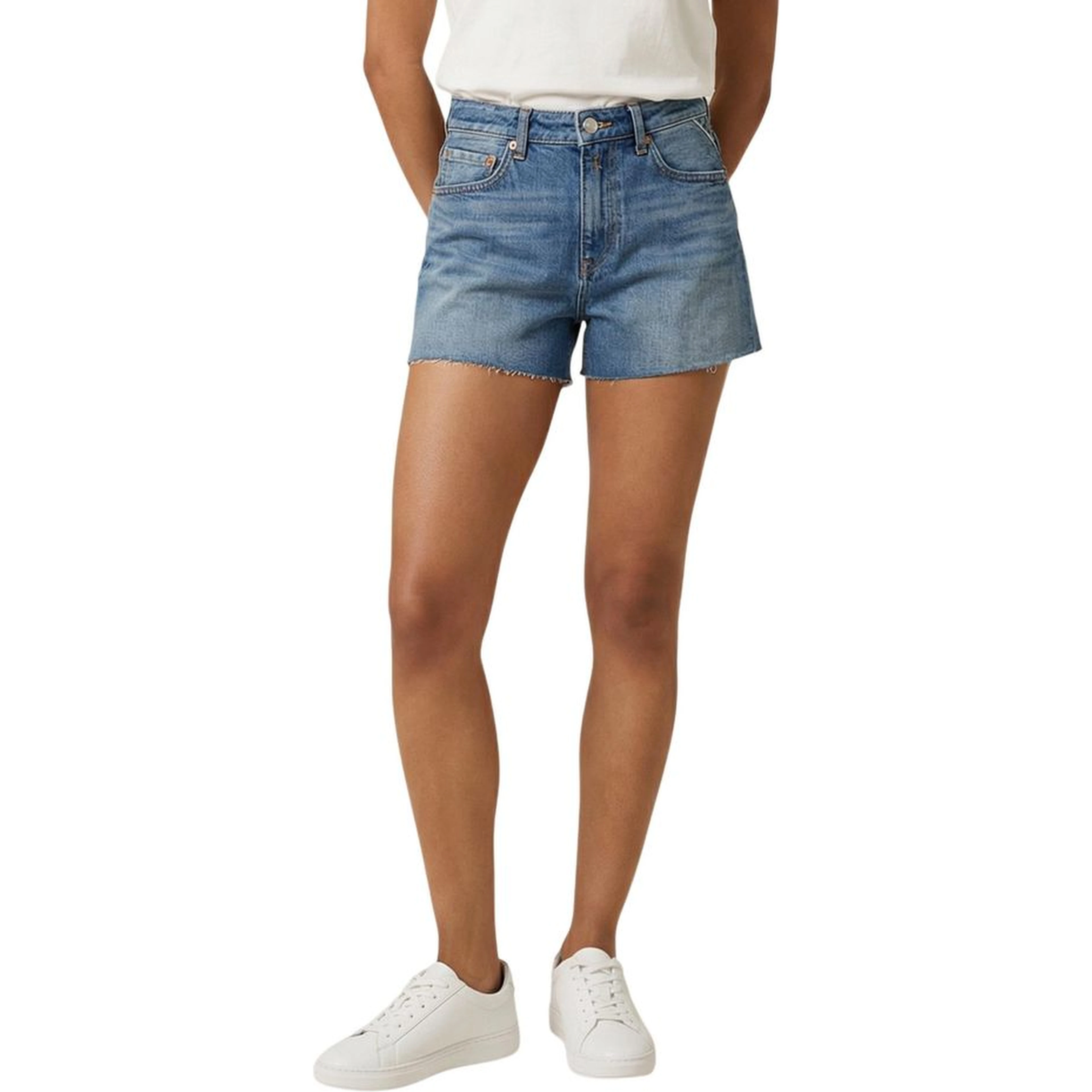 Blue Cotton Shorts