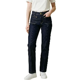 Blue Cotton Mom Jeans