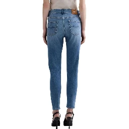 Blue Cotton Skinny Jeans