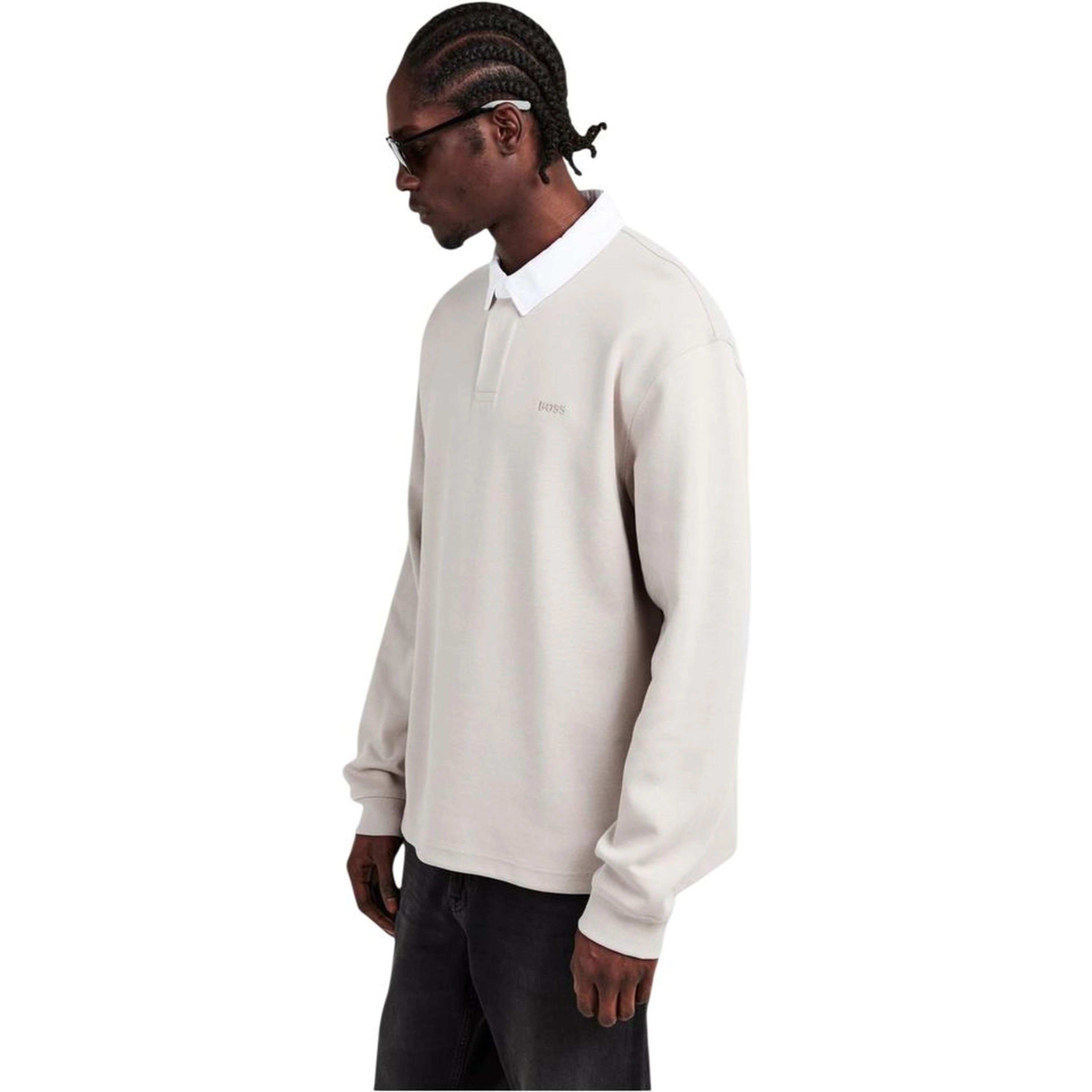 Gray Cotton Polo Shirt