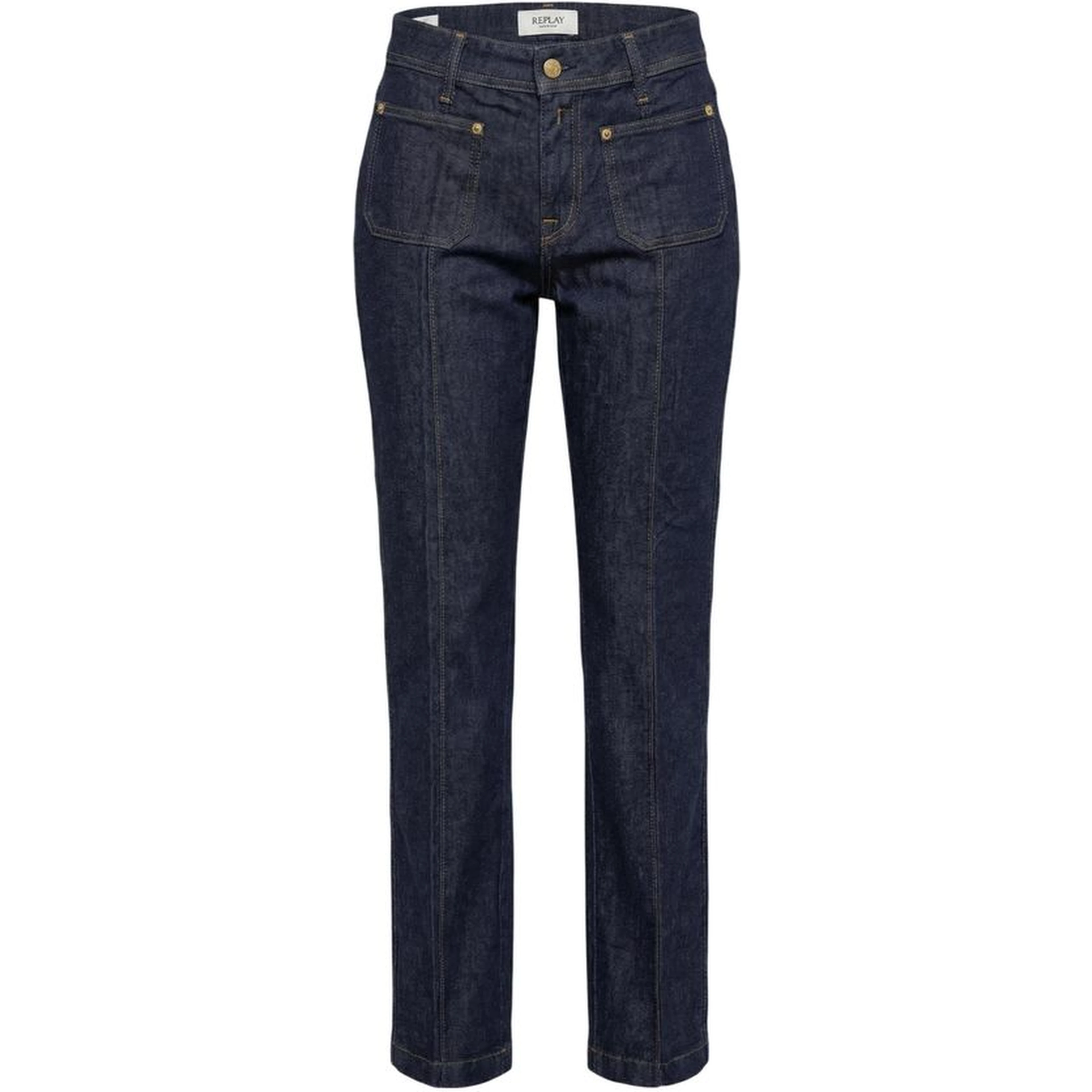 Blue Cotton Mom Jeans
