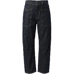 Blue Cotton Mom Jeans