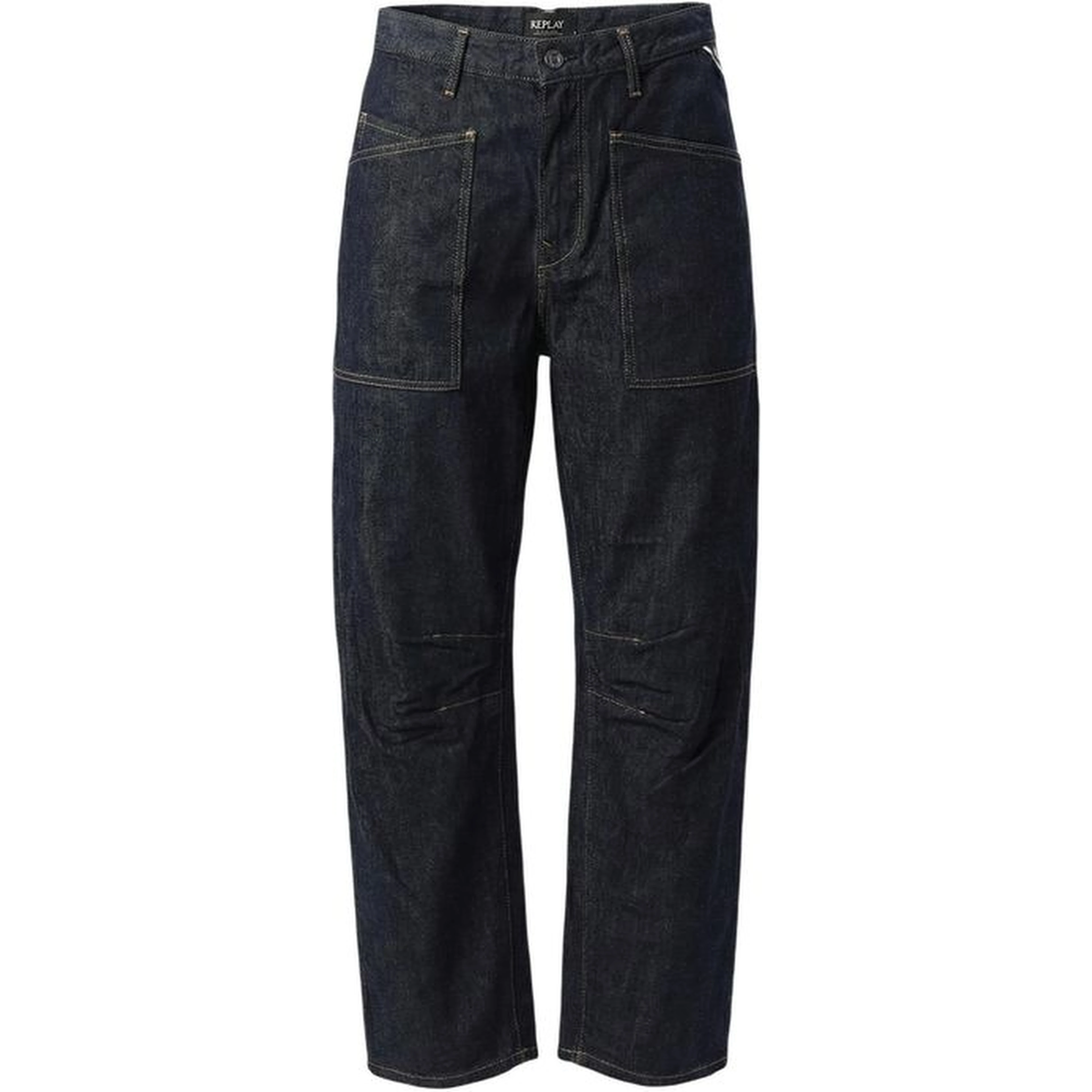 Blue Cotton Mom Jeans