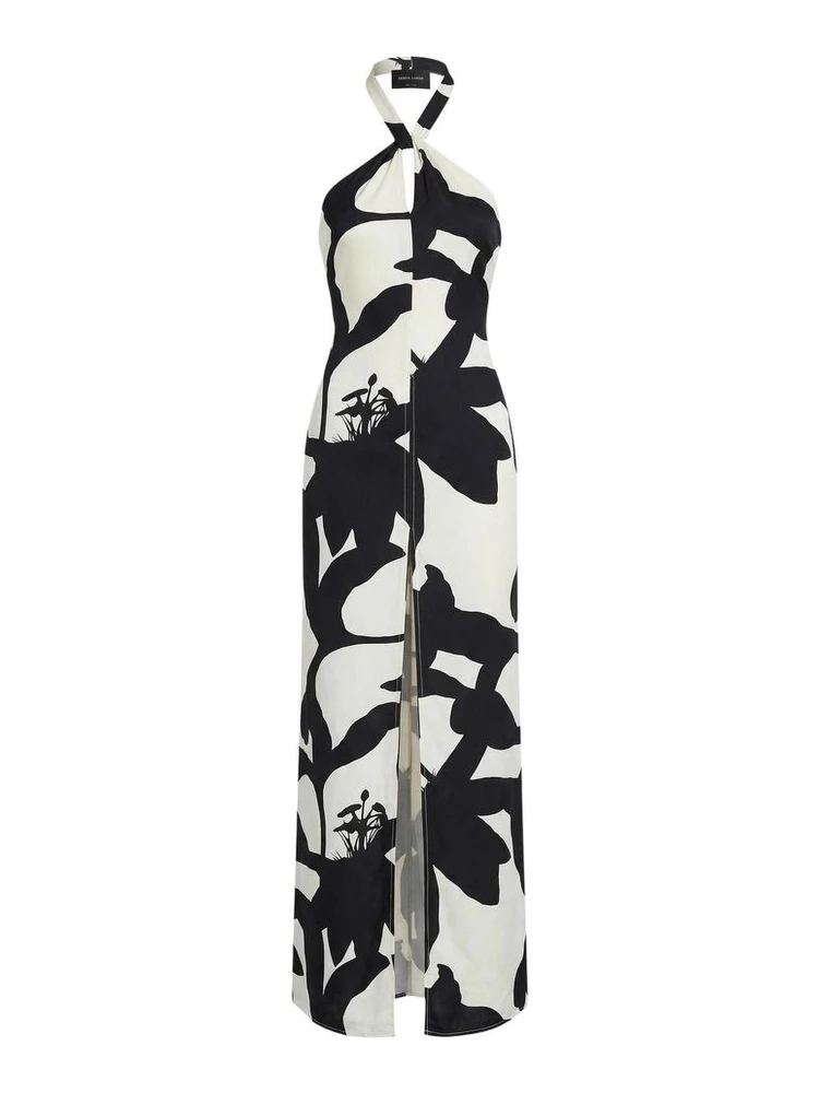 Black And White Viscose Long Dress alternative