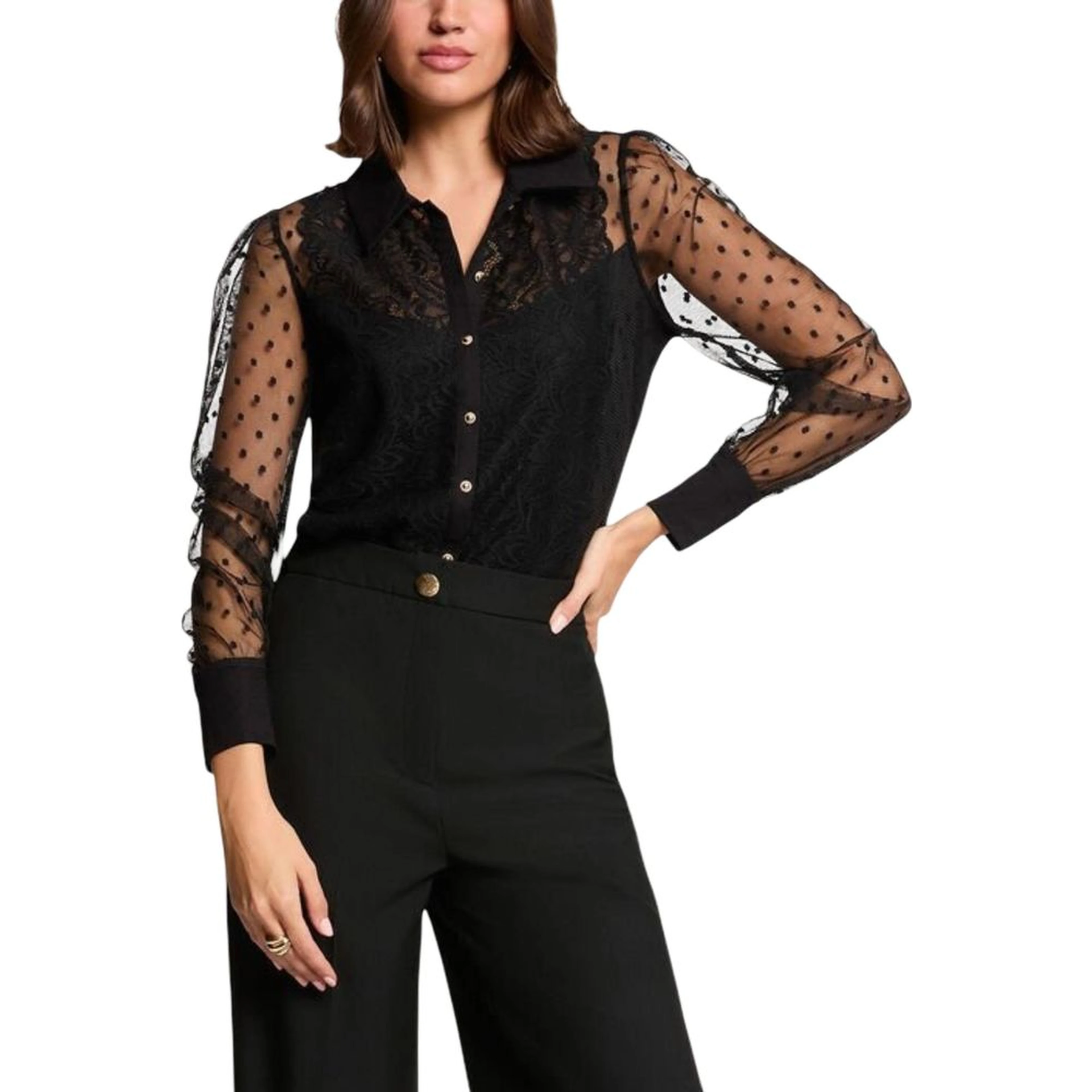 Black Polyester Sweater
