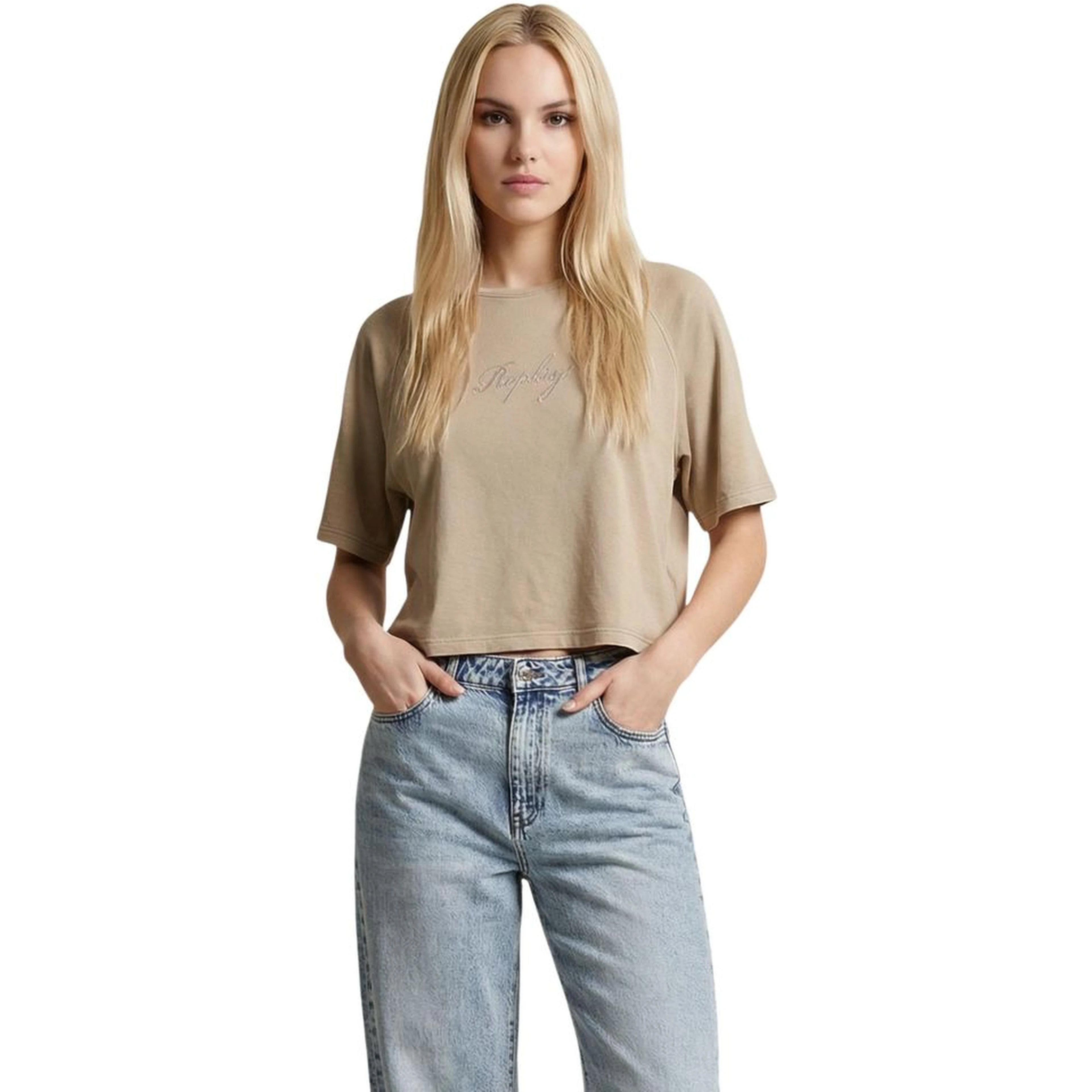 Beige Cotton T-Shirt