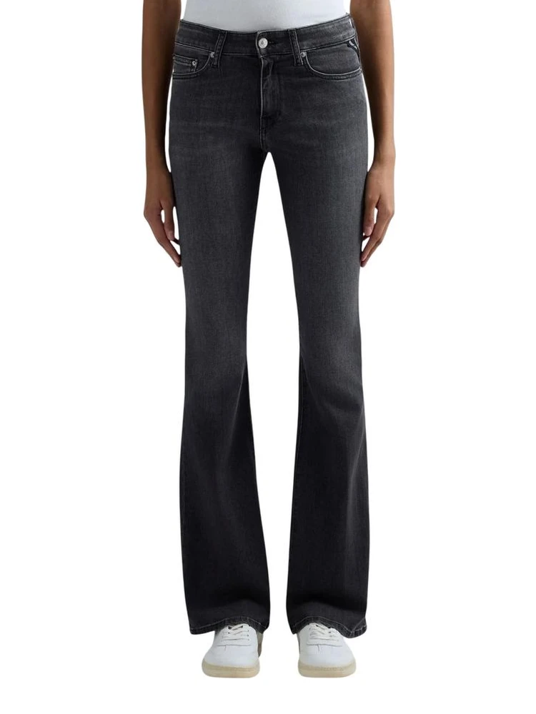 Black Cotton Relaxed Fit Jeans