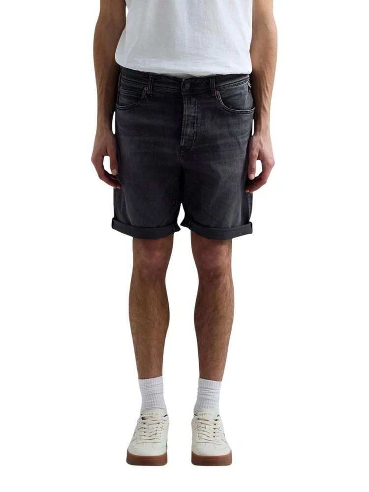 Gray Cotton Bermuda Shorts