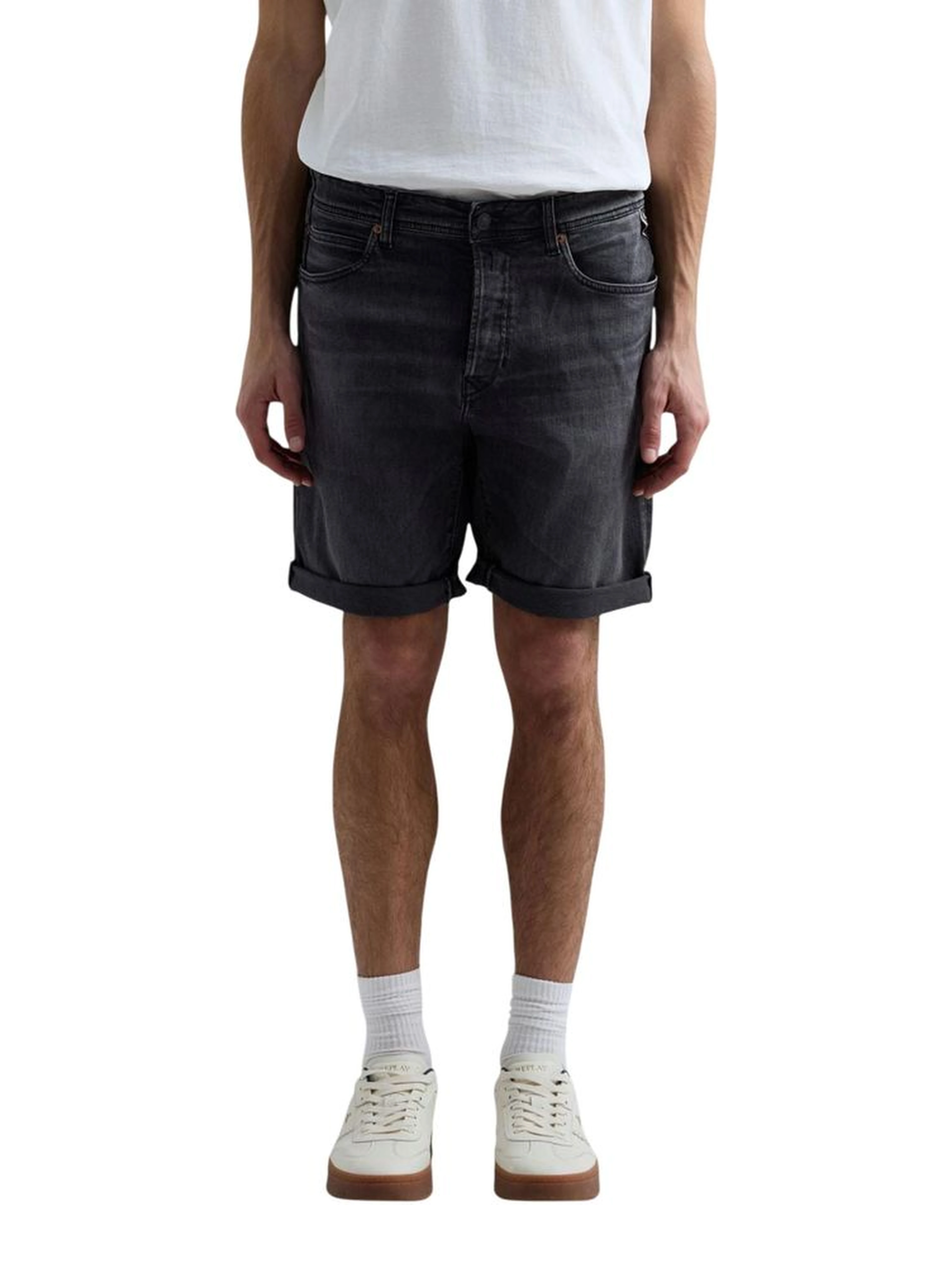 Gray Cotton Bermuda Shorts