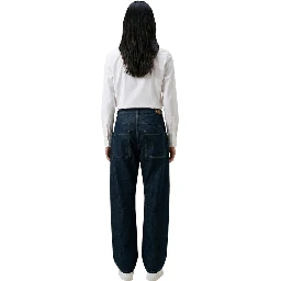Blue Cotton Mom Jeans