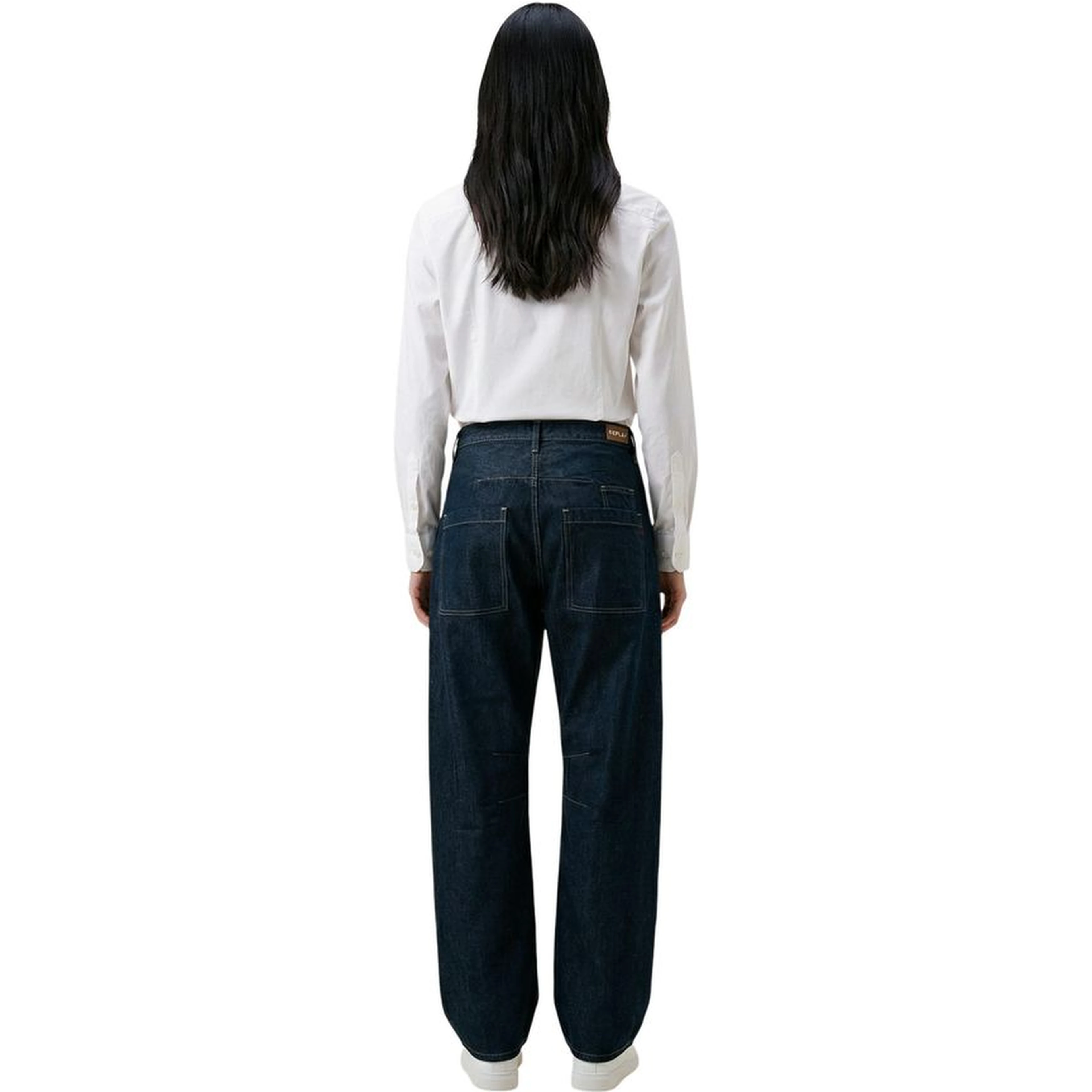 Blue Cotton Mom Jeans