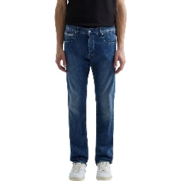 Blue Cotton Relaxed Fit Jeans