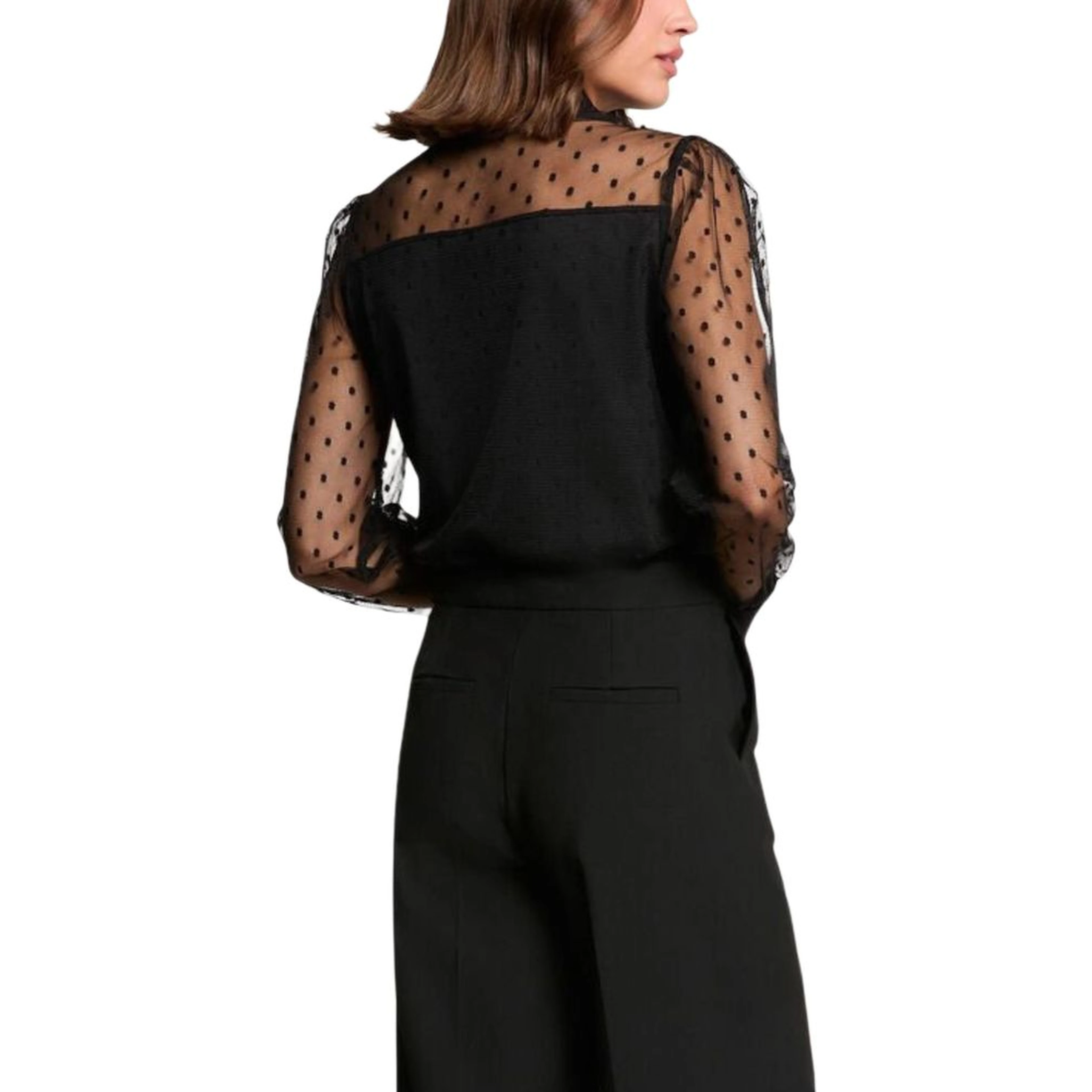 Black Polyester Sweater