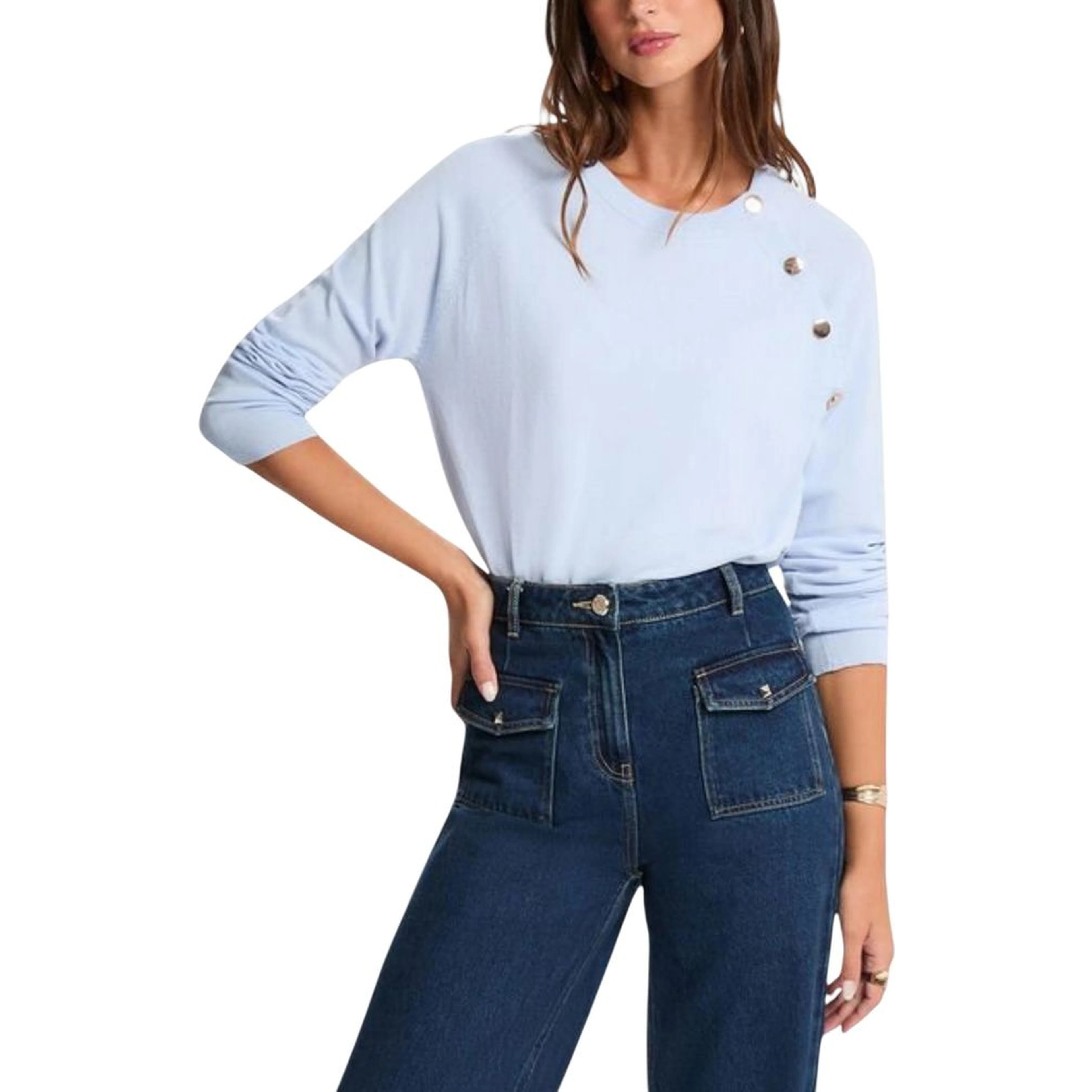 Blue Viscose Sweatshirt