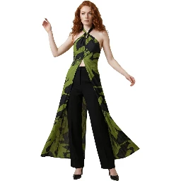Bicolor Viscose Long Dress
